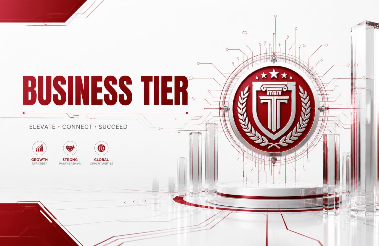 Verified Business Tier account dashboard status banner for Business